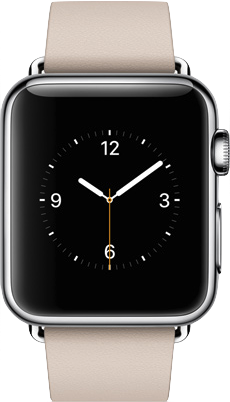 實際尺寸圖像 Apple Watch (38mm) 。