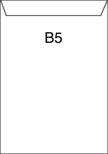Actual size image of  B5 Envelope .