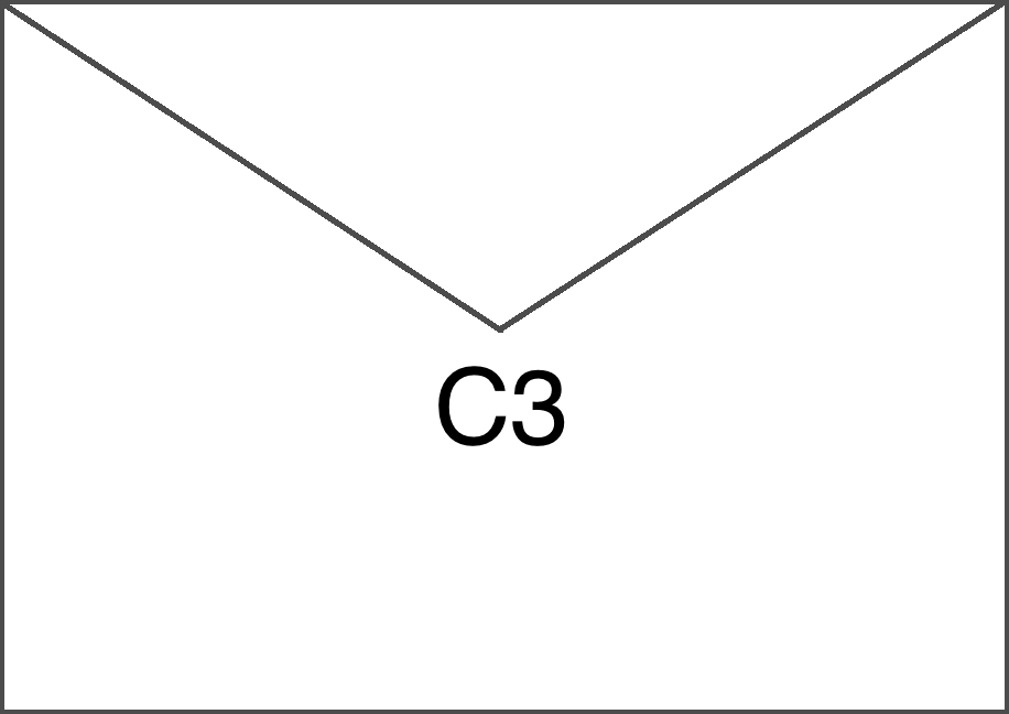 Actual size image of  C3 Envelope .