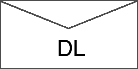 Actual size image of  DL Envelope .