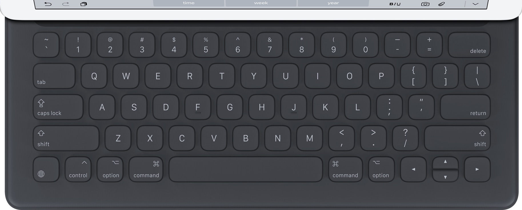 Actual size image of  iPad Smart Keyboard .