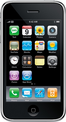 Actual size image of  iPhone 3gs .