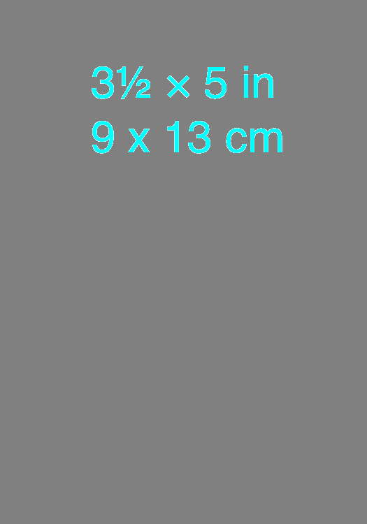 Actual size image of  photo 3.5x5&quot; (9x13cm) .