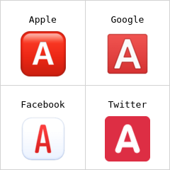 Großbuchstabe A in rotem Quadrat Emoji