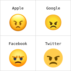 Angry face emoji