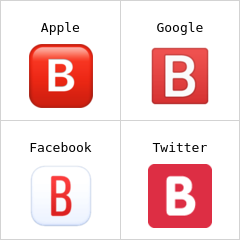 Großbuchstabe B in rotem Quadrat Emoji