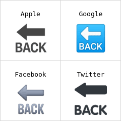Atrás con flecha hacia la izquierda encima Emojis