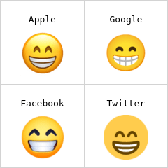 Faccina raggiante con occhi felici Emoji