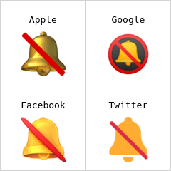 üzeri çizili zil emoji