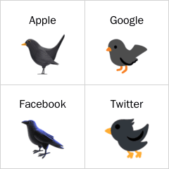 طائر أسود إيموجي