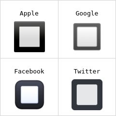 Tasto quadrato bianco con bordo nero Emoji