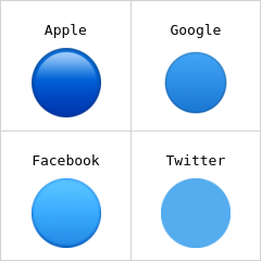 Círculo azul grande Emojis