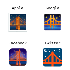 Bridge at night emoji