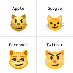 Cara de gato con sonrisa irónica Emojis