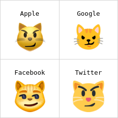 Cara de gato con sonrisa irónica Emojis