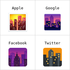 Cidade ao anoitecer emoji