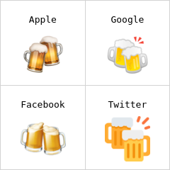 Bira kupaları tokuşturma emoji