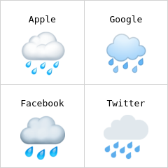 Wolke mit Regen Emoji