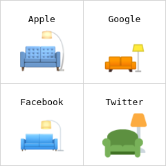 沙发和灯 表情符号