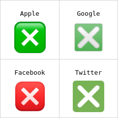 Kryss i firkant emoji