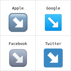 Down-right arrow emoji