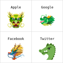 Rosto de dragão emoji