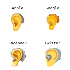 Oreja con prótesis auditiva Emojis