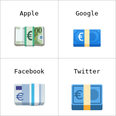 Nota de euro emoji