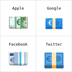 Euro banknote emoji