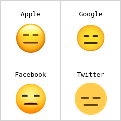 Uitdrukkingsloos gezicht emoji