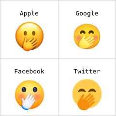 Hånden over munnen emoji