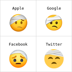 Kafası sarılı yüz emoji