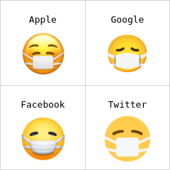 Maskeli yüz emoji