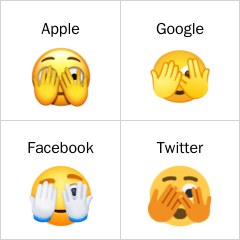 Faccina che sbircia tra le dita Emoji