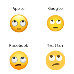 Rosto com olhos revirados emoji