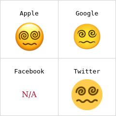Rosto com olhos em espiral emoji