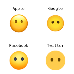 Ağzı olmayan yüz emoji