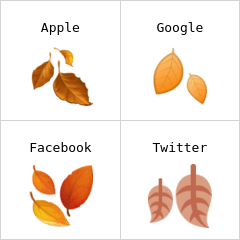 Folhas caídas emoji