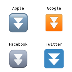 Triángulo doble negro hacia abajo Emojis
