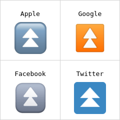 Triángulo doble negro hacia arriba Emojis