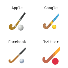 Field hockey stick and ball Emojis