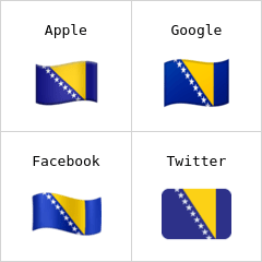 Flagge von Bosnien und Herzegowina Emoji