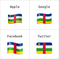 Flagge der Zentralafrikanischen Republik Emoji