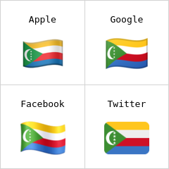 Flagge der Komoren Emoji