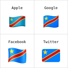 刚果 - 金沙萨旗帜 表情符号