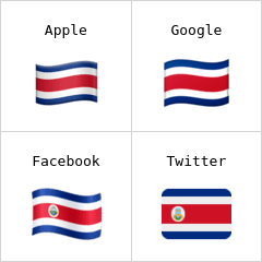 Flagge von Costa Rica Emoji