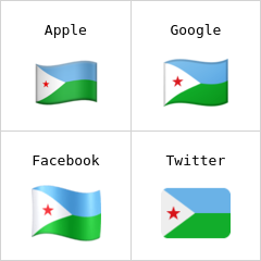 Bandera de Yibuti Emojis
