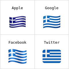 Flagge von Griechenland Emoji