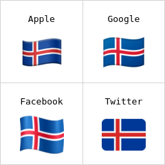 Flagge von Island Emoji