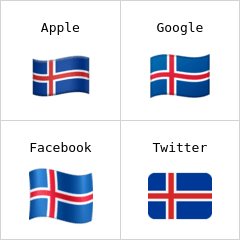 Flagge von Island Emoji